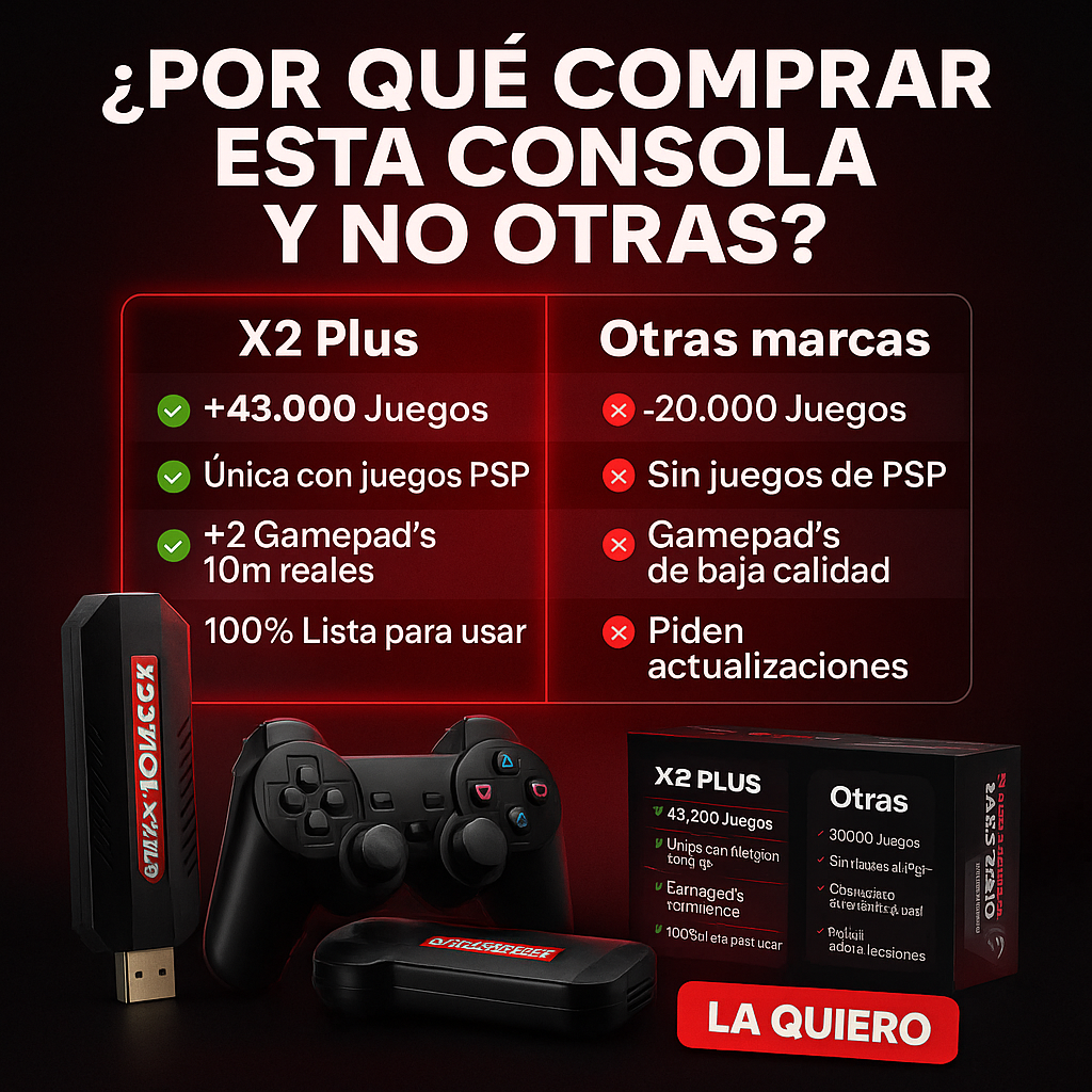 Consola Game Stick X2 Plus +43.000 Juegos +40 Consolas + [Regalo sorpresa]